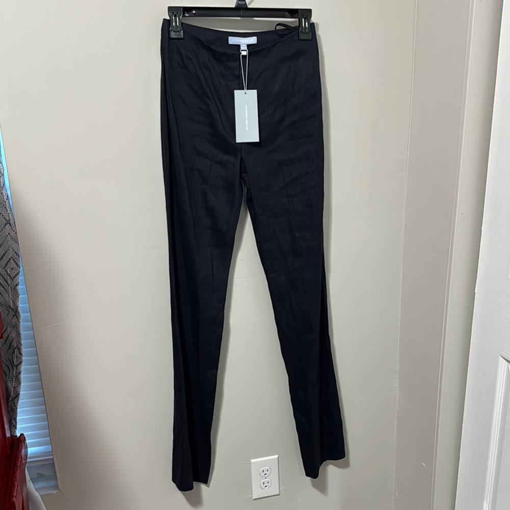 NWT! Antonio Melani‎ Navy Blue Linen Blend Pants